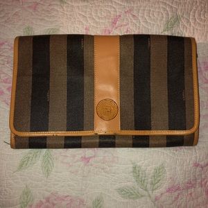 Authentic Vintage Fendi Classic Clutch Purse from the 90s